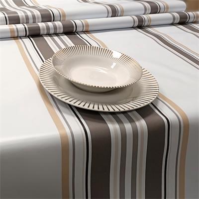 TOILE CIREE EN 140CM BELLISSIMA MARRON CREME