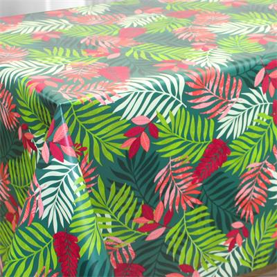 TOILE CIREE GIOIA EN 140CM FEUILLAGE KAKI