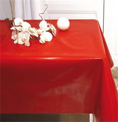 TOILE CIREE LAQUEE EN 140CM ROUGE