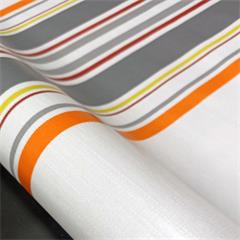 TOILE CIREE EN 140CM BAYADERE GRIS