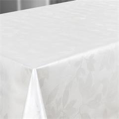 TOILE CIREE EN 140CM DAMASSE MODERNE BLANC