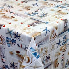 TOILE CIREE EN 140CM PHARE BLEU