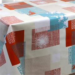 TOILE CIREE EN 140CM OMBELIFERE BLEUTEE