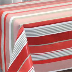 TOILE CIREE EN 140CM RAYURE ROUGE