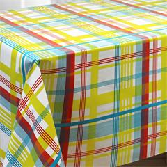 TOILE CIREE EN 140CM MADRAS BLANC