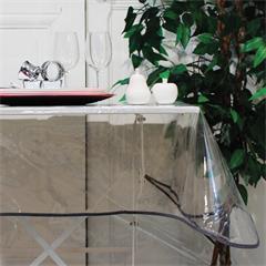 NAPPE CRISTAL UNI 15/100 RECT 140X250CM BIAIS COULEUR