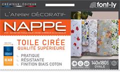 NAPPE OVALE 140X180CM BIAIS EUROPEENNE