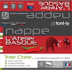 NAPPE RECT BASQUE 140X250CM BORD VIF