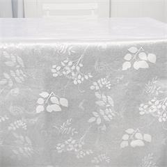CRISTAL IMPRIME EN 140CM ARABESQUE BLANC