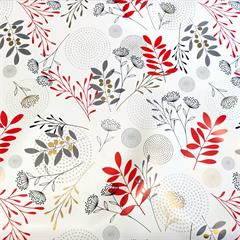 PROTEGE TABLE IMPRIME EN 140CM FOND ROUGE