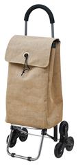 TROLLEY JUTE NATUREL 35L 3 ROUES 42X32X95CM